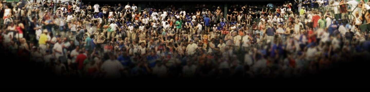 A packed crowd inside Wrigley Field