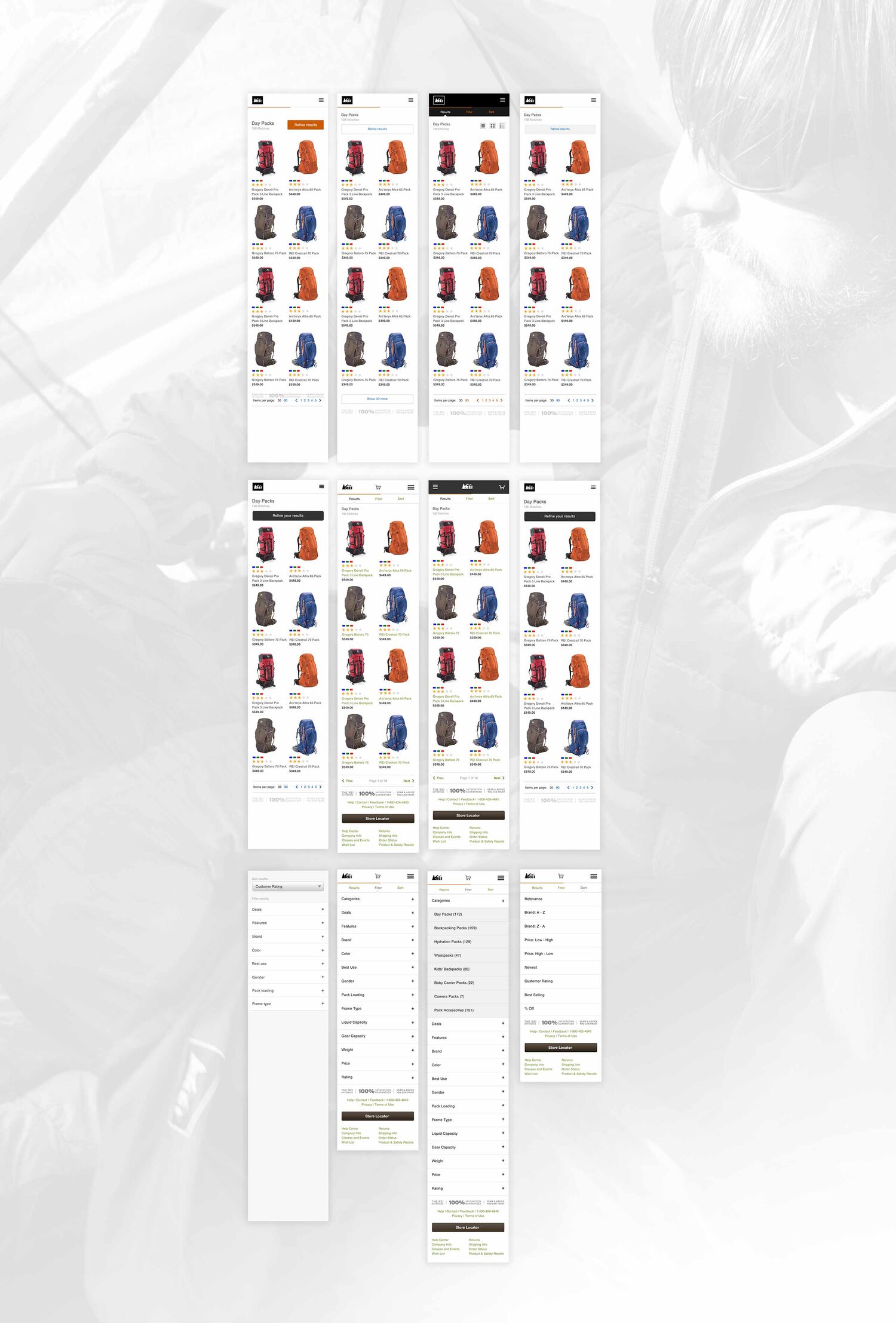 Product listing & filters